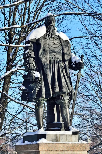 Monument av hertig Albrecht. Kaliningrad, tidigare Königsberg, Ru — Stockfoto