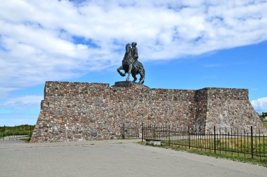 Rusya İmparatoriçesi Elizabeth Petrovna anıt. Şehir Baltiysk, eskiden Pillau, Rusya Federasyonu