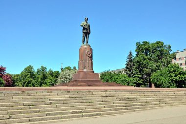 Mihail İvanoviç Kalinin anıt. Kaliningrad, Rusya Federasyonu