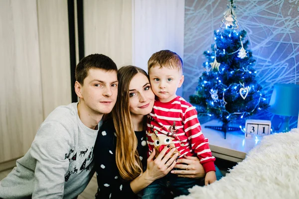 Happy Family Spending Time Together Christmas Holidays — Stock Photo, Image