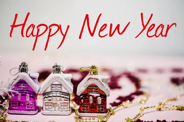 Slavnostní Pozadí Text Šťastný Nový Rok — Stock fotografie