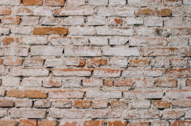 Eski Kırmızı, kahverengi, beyaz, tuğla duvar, doku, arkaplan