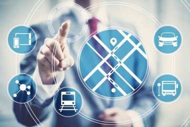 Navigasyon app konsept illüstrasyon