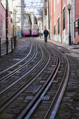 Lizbon tramvay. Portekiz.