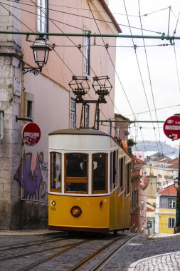 Lizbon tramvay. Portekiz.