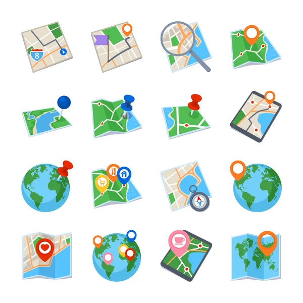 Maps & Navigation Icons - Set 1 — Stock Vector