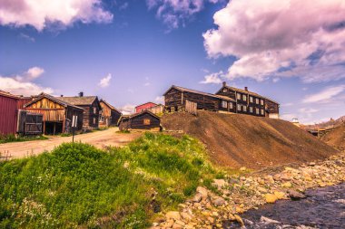 27 Temmuz 2015: Araştırma Roros, Norveç'te evler.