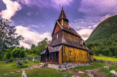 23 Temmuz 2015: Urnes çıta Kilisesi, UNESCO tarafından Ornes, Norveç