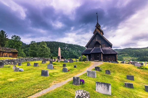 18 de julho de 2015: Eidsborg Stave Church, Noruega — Fotografia de Stock