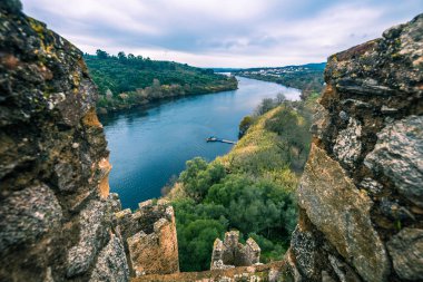January 04, 2017: Inside the walls of the medieval castle of Almourol, Portugal clipart