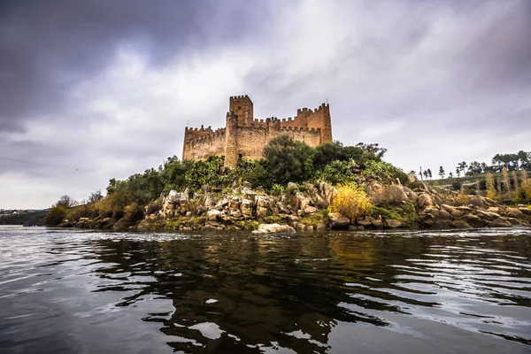 Januar 2017 Panoramablick Auf Die Mittelalterliche Burg Von Almourol Ribatejo — Stockfoto