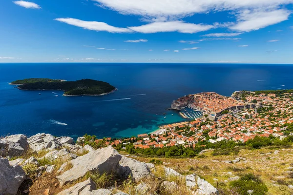 Juli 2016 Dubrovnik Panorama Aus Der Höhe — Stockfoto