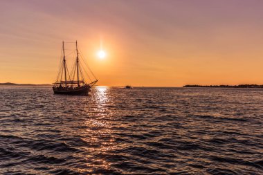 20 Temmuz 2016: Gün batımı Zadar, Hırvatistan