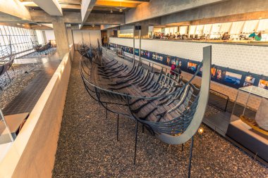 04 Aralık 2016: Viking gemi Muse içinde bir viking longship