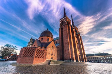 December 04, 2016: The Cathedral of Saint Luke in Roskilde, Denm clipart