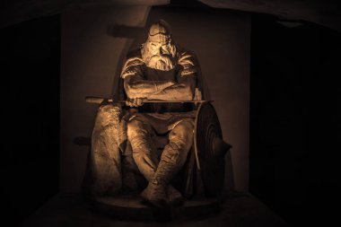 03 Aralık 2016: Holger Danske ön görünümü içinde Kronborg Kalesi'ne, Danimarka