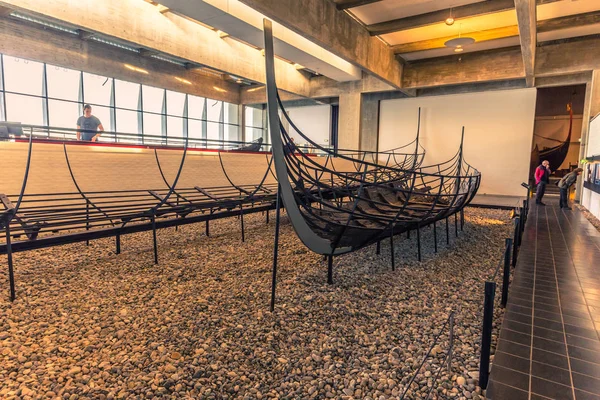 December 04, 2016: The Viking ships inside the Viking Ship Museu — Stock Photo, Image