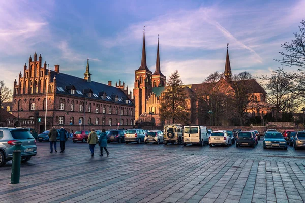 04 december 2016: Centrera av Roskilde, Danmark — Stockfoto