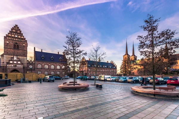 04 de dezembro de 2016: O centro de Roskilde, Dinamarca — Fotografia de Stock