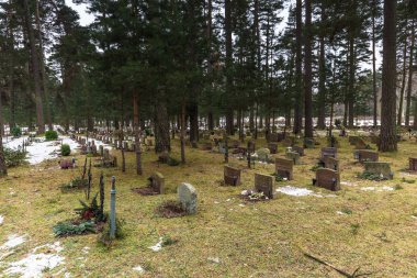 22 Ocak 2017: Panorama Skogskyrkogarden mezarlık Stokholm, İsveç