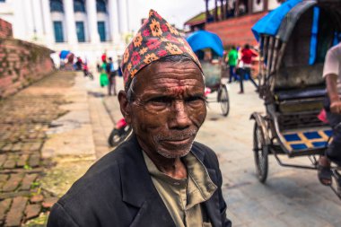 19 Ağustos 2014 - yaşlı adam Katmandu, Nepal