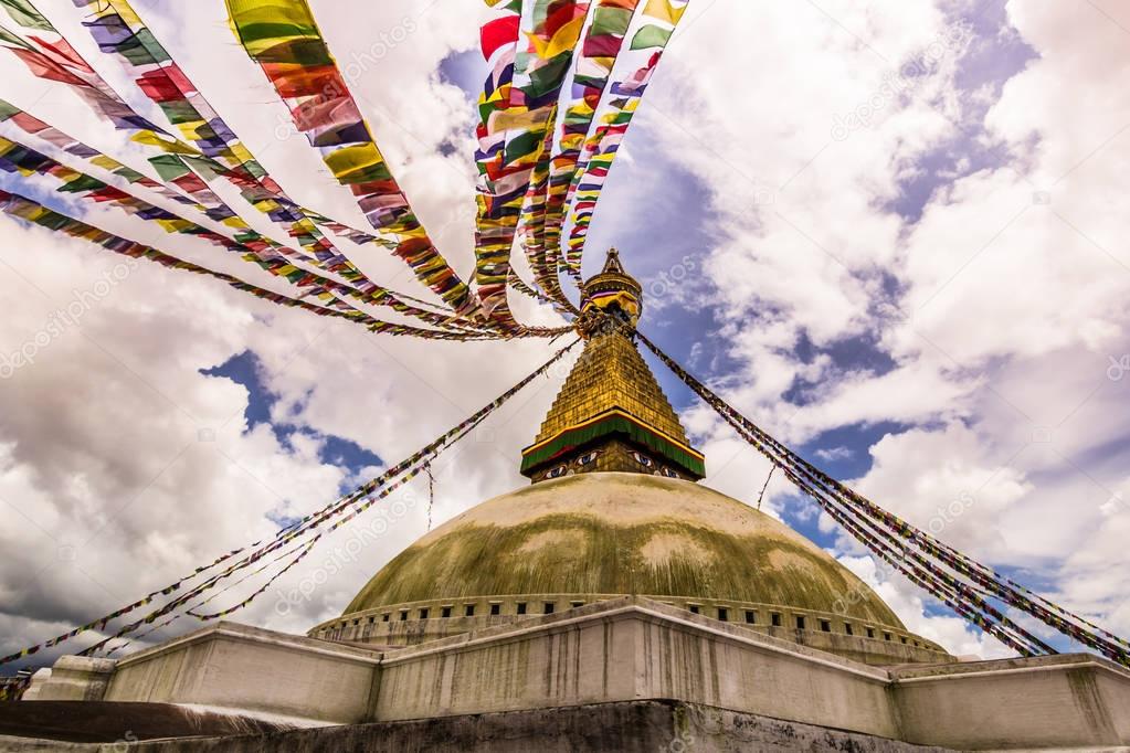 August 18, 2014 - Boudhanath Temple in Kathmandu, Nepal