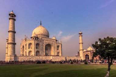 02 Kasım 2014: Agra, Hindistan Mahal Taj bahçeleri