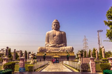 30 Ekim 2014: Büyük Buda heykeli Bodhgaya, Hindistan
