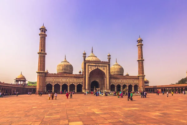 28 de outubro de 2014: A Mesquita Jama Masjid em Nova Deli, Índia — Fotografia de Stock