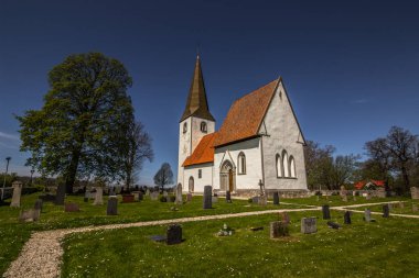 Gotland - 16 Mayıs 2015: Gotland, İsveç Lummelunda kilise