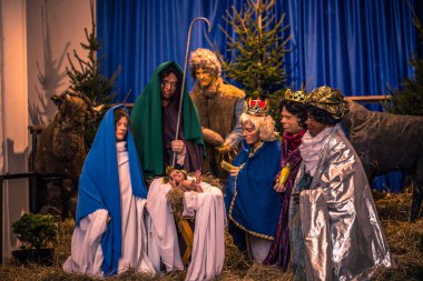 28 Ocak 2017: Beşik Saint Mary's Katedrali Gdansk içinde, 