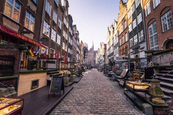 28 de janeiro de 2017: Mariacka street em Gdansk, Polônia — Fotografia de Stock