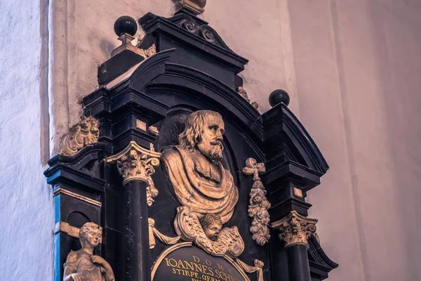 28 января 2017 года: Детали в соборе Святой Марии в Гдансе — стоковое фото