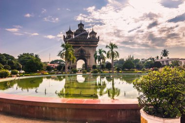 26 Eylül 2014: Patuxai Memorial Arch Vientiane, Laos