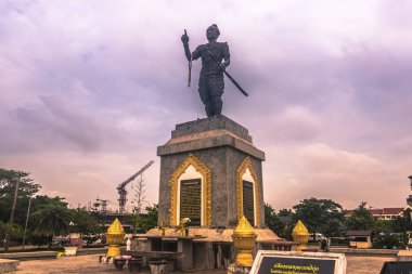 25 Eylül 2014: Chao Fa Ngum, Vientiane, Laos heykeli