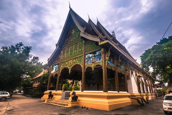 25 Eylül 2014: Budist tapınağı Vientiane, Laos — Stok fotoğraf