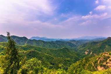 Çin - 19 Temmuz 2014: Çin Seddi Jinshanling yataydan