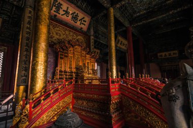 Beijing, Çin - 20 Temmuz 2014: Tahta yasak şehir içinde