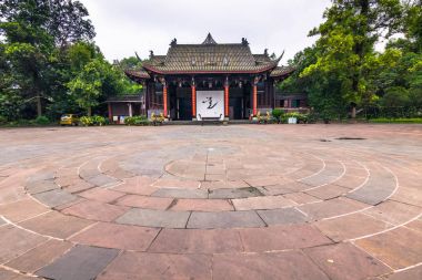 Chengdu, Çin - 08 Ağustos 2014: Yeşil Ram Tapınağı Chengdu, Çin