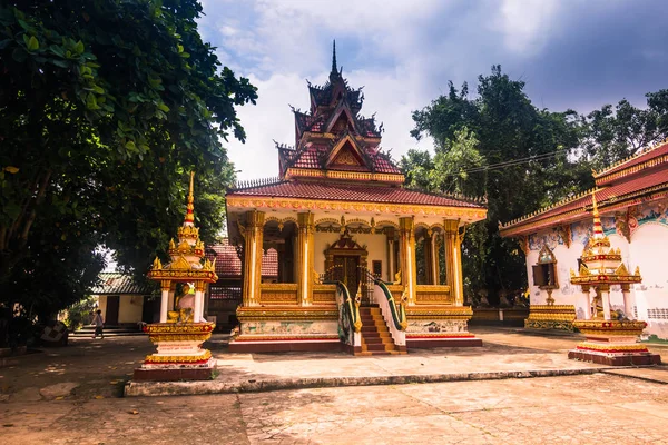 26 сентября 2014 года: Буддийский храм в Вьентьяне, Лаос — стоковое фото