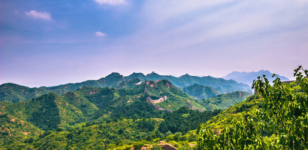 China - July 19, 2014: Great Wall of China in Jinshanling
