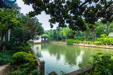 Zhujiajiao, Çin - 26 Temmuz 2014: Bahçe Zhujiajiao Köyü