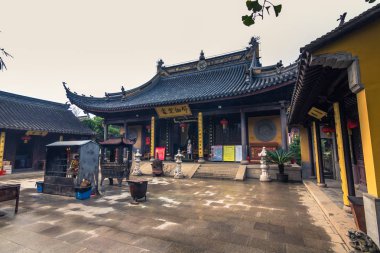Zhujiajiao, Çin - 26 Temmuz 2014: Temple Zhujiajiao Köyü