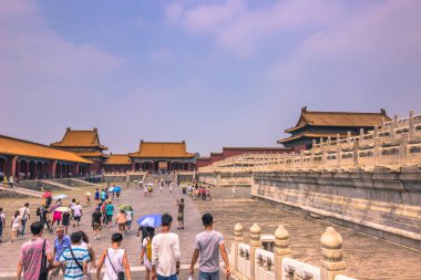 Zhujiajiao, Çin - 26 Temmuz 2014: Taoist tapınakta Zhujiajiao Köyü