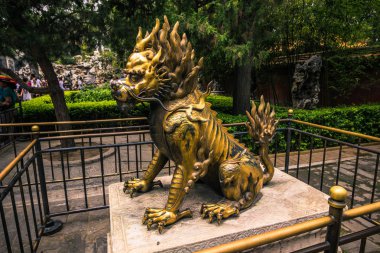 Beijing, Çin - 20 Temmuz 2014: Forbi hayvan heykeli