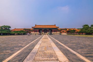 Zhujiajiao, Çin - 26 Temmuz 2014: Taoist tapınakta Zhujiajiao Köyü
