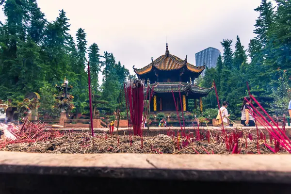 Chengdu, China--, 08 augustus 2014: Green Ram tempel in Chengdu, China — Stockfoto