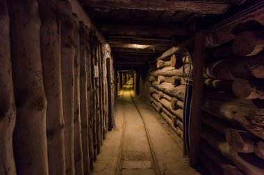 Wieliczka, Polonya - 14 Mayıs 2016: Wieliczka tuz madenleri, Polonya