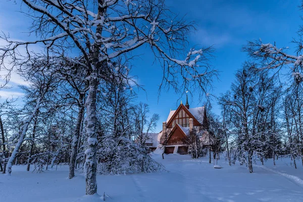 Lapland Schweden Januar 2014 Die Kirche Von Kiruna Schweden — Stockfoto