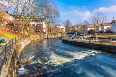 Norrtalje İsveç - 1 Nisan 2017: Norrtalje, İsveç'in eski şehir